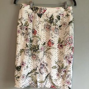 Ann Taylor Floral Eyelet Pencil Skirt